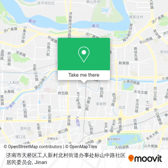 济南市天桥区工人新村北村街道办事处标山中路社区居民委员会 map