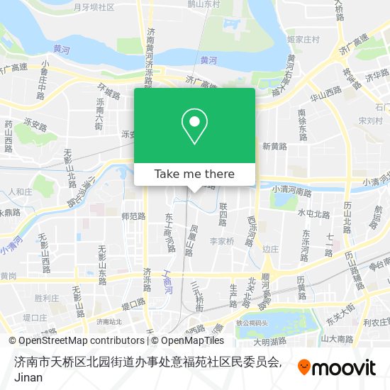 济南市天桥区北园街道办事处意福苑社区民委员会 map