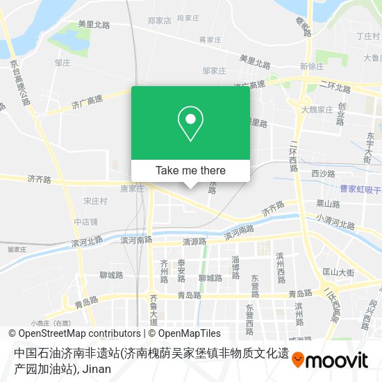 中国石油济南非遗站(济南槐荫吴家堡镇非物质文化遗产园加油站) map