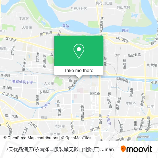 7天优品酒店(济南泺口服装城无影山北路店) map