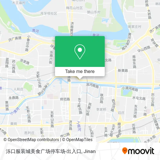 泺口服装城美食广场停车场-出入口 map