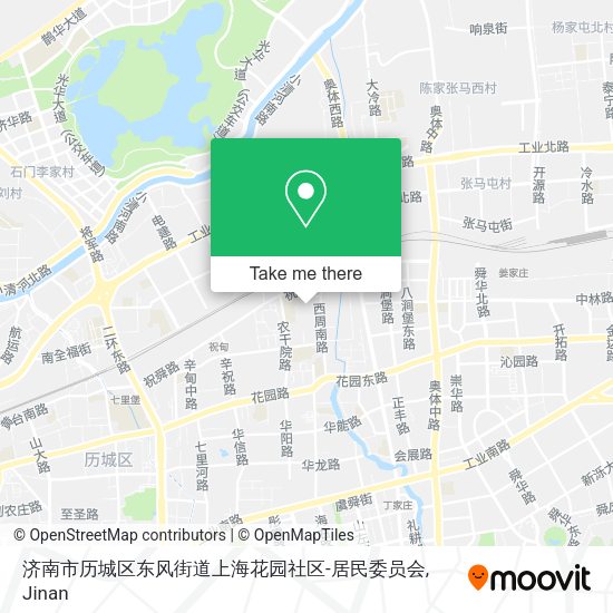 济南市历城区东风街道上海花园社区-居民委员会 map