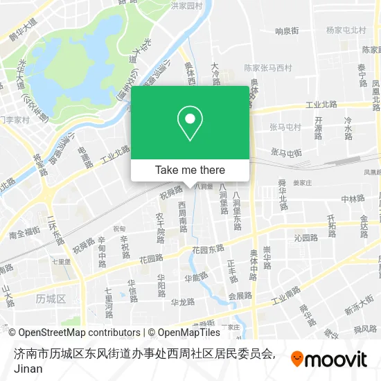 济南市历城区东风街道办事处西周社区居民委员会 map