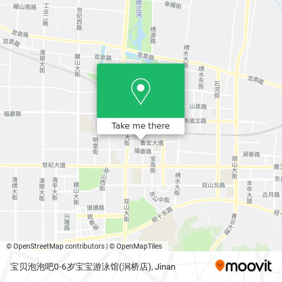 宝贝泡泡吧0-6岁宝宝游泳馆(涧桥店) map