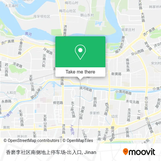 香磨李社区南侧地上停车场-出入口 map