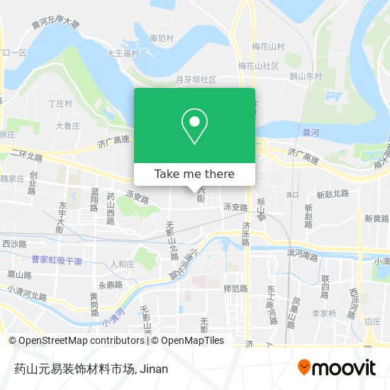 药山元易装饰材料市场 map