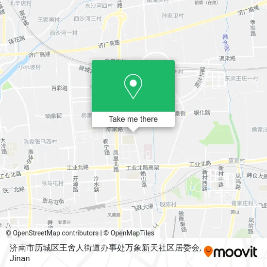 济南市历城区王舍人街道办事处万象新天社区居委会 map