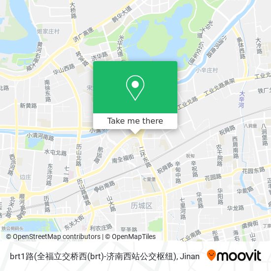 brt1路(全福立交桥西(brt)-济南西站公交枢纽) map