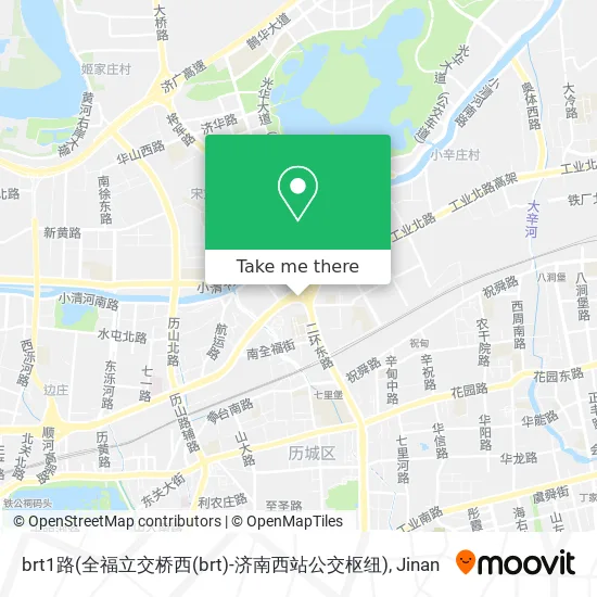 brt1路(全福立交桥西(brt)-济南西站公交枢纽) map