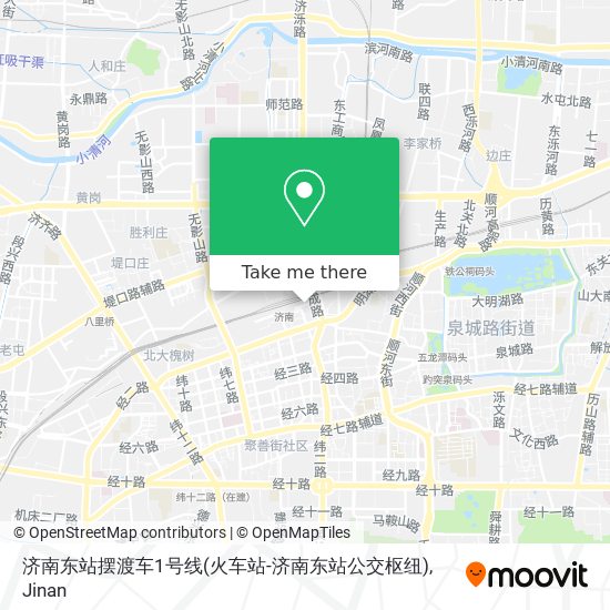 济南东站摆渡车1号线(火车站-济南东站公交枢纽) map