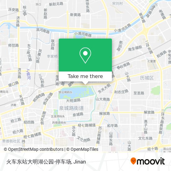 火车东站大明湖公园-停车场 map
