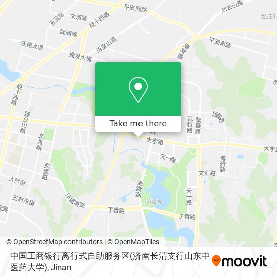 中国工商银行离行式自助服务区(济南长清支行山东中医药大学) map