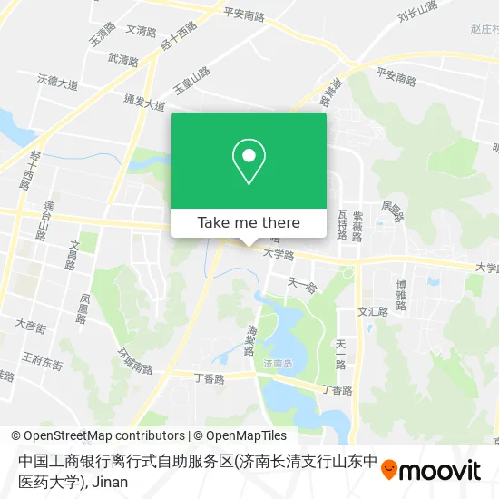 中国工商银行离行式自助服务区(济南长清支行山东中医药大学) map