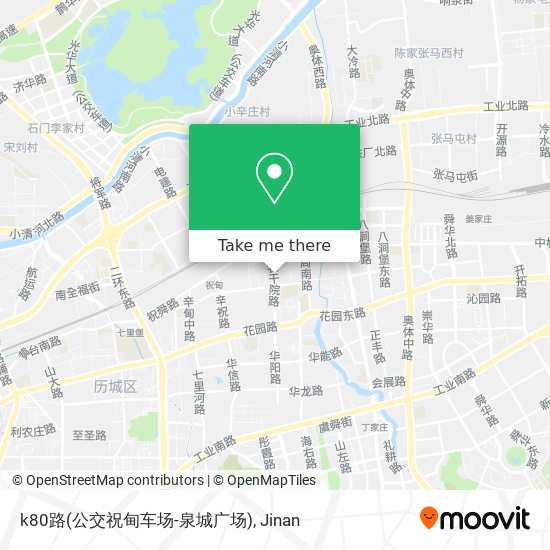 k80路(公交祝甸车场-泉城广场) map