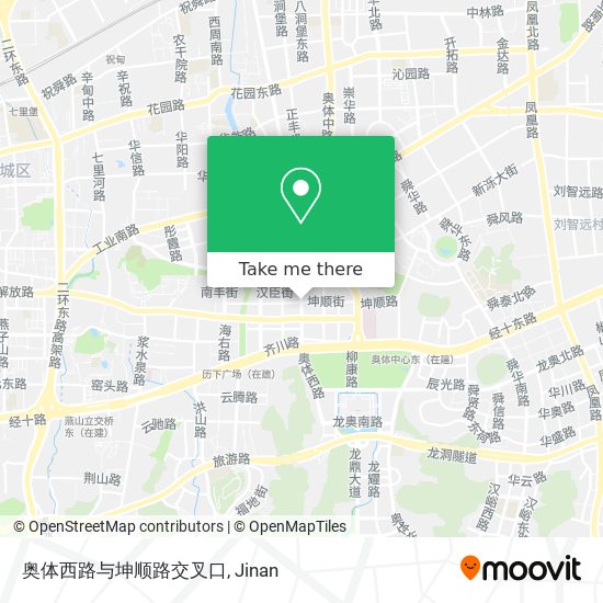 奥体西路与坤顺路交叉口 map