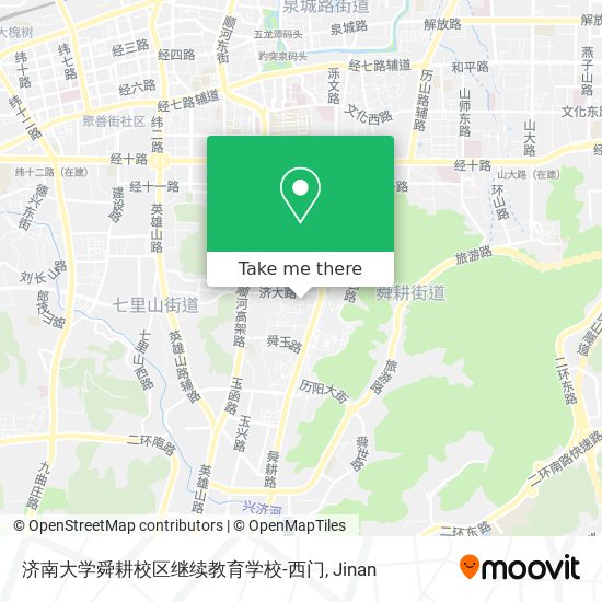 济南大学舜耕校区继续教育学校-西门 map
