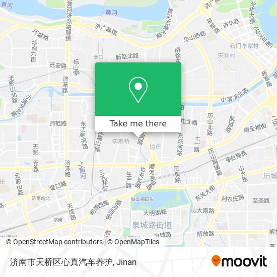 济南市天桥区心真汽车养护 map