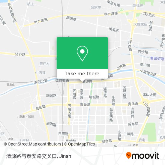 清源路与泰安路交叉口 map