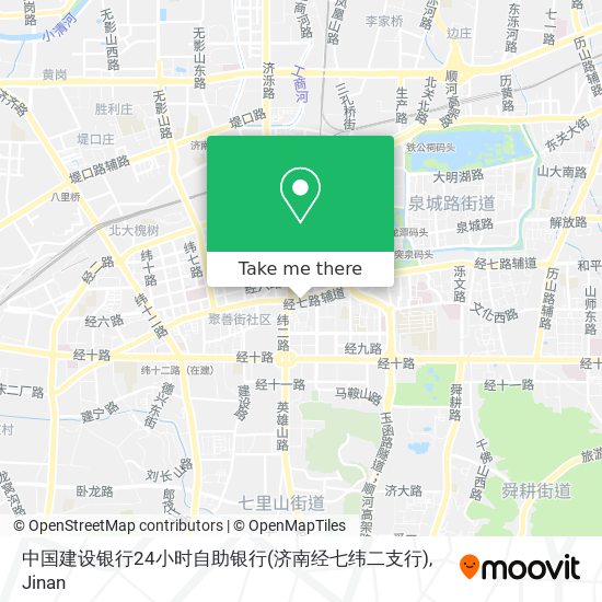 中国建设银行24小时自助银行(济南经七纬二支行) map