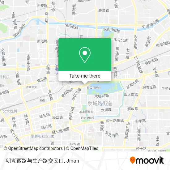 明湖西路与生产路交叉口 map