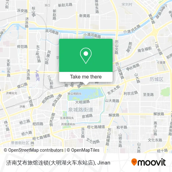 济南艾布旅馆连锁(大明湖火车东站店) map