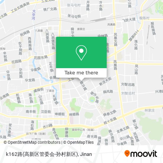 k162路(高新区管委会-孙村新区) map