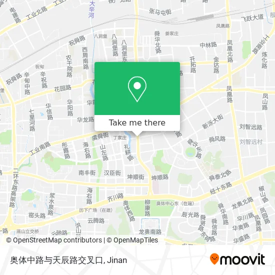 奥体中路与天辰路交叉口 map
