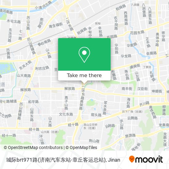 城际brt971路(济南汽车东站-章丘客运总站) map