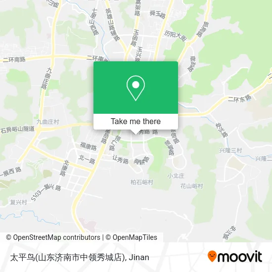 太平鸟(山东济南市中领秀城店) map