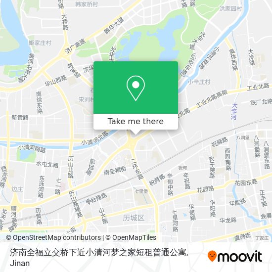 济南全福立交桥下近小清河梦之家短租普通公寓 map
