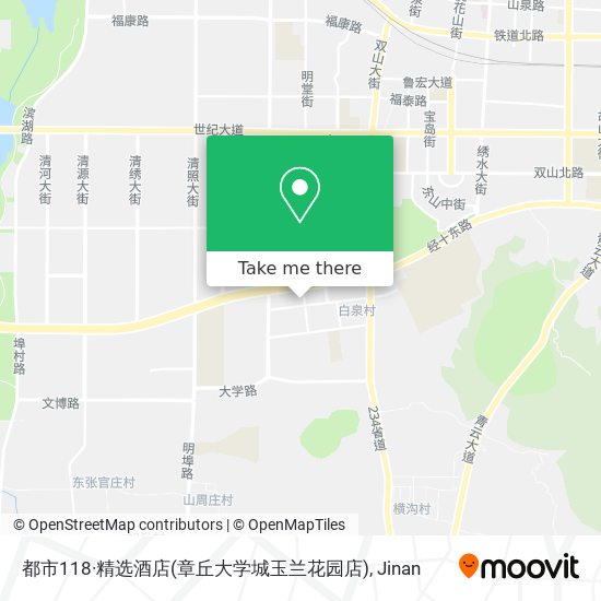都市118·精选酒店(章丘大学城玉兰花园店) map