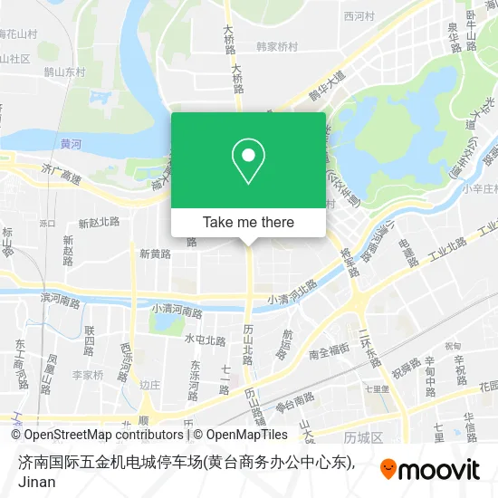 济南国际五金机电城停车场(黄台商务办公中心东) map