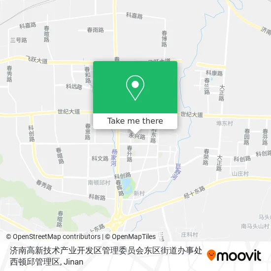 济南高新技术产业开发区管理委员会东区街道办事处西顿邱管理区 map