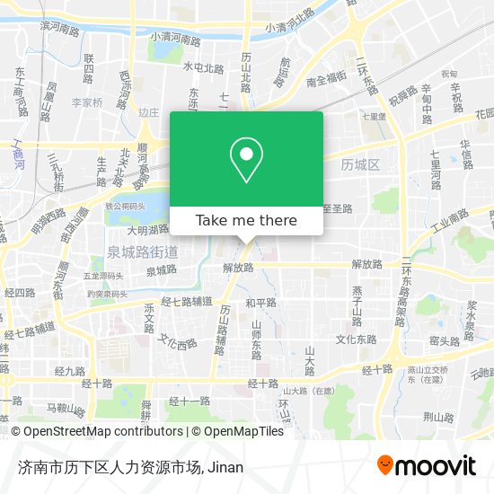 济南市历下区人力资源市场 map