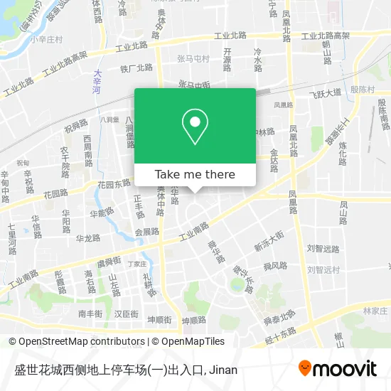 盛世花城西侧地上停车场(一)出入口 map