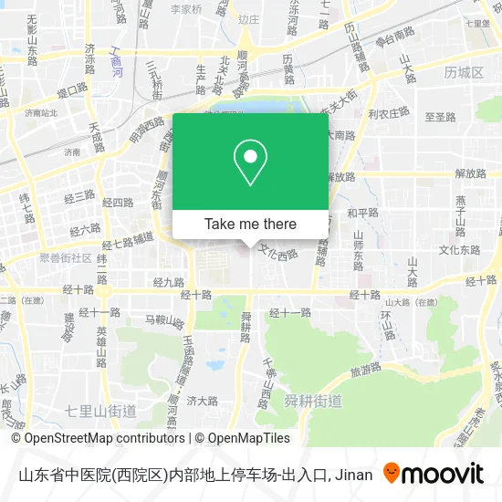山东省中医院(西院区)内部地上停车场-出入口 map