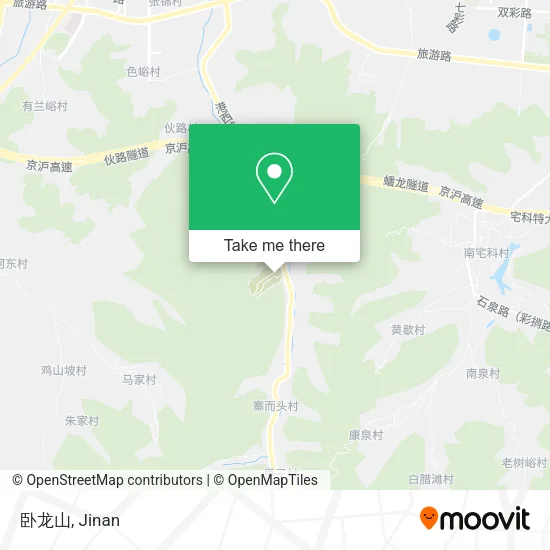 卧龙山 map