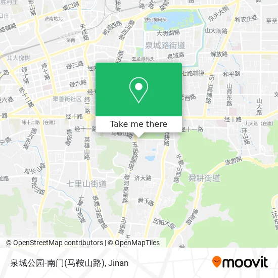 泉城公园-南门(马鞍山路) map