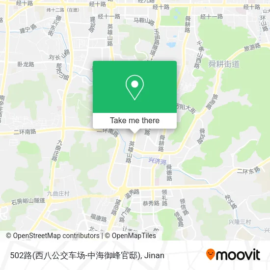 502路(西八公交车场-中海御峰官邸) map