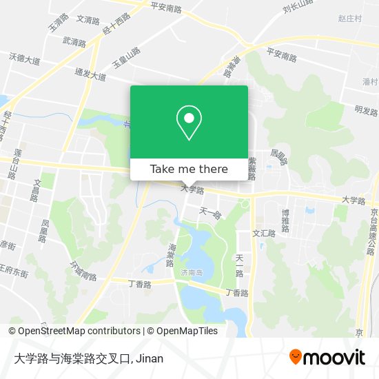大学路与海棠路交叉口 map
