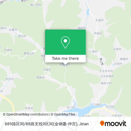 889路区间/88路支线9区间(金钢纂-仲宫) map