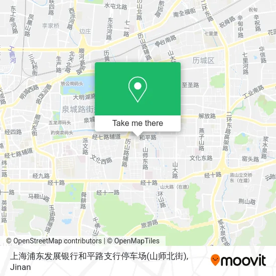 上海浦东发展银行和平路支行停车场(山师北街) map