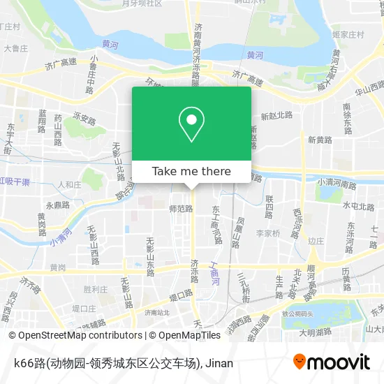 k66路(动物园-领秀城东区公交车场) map