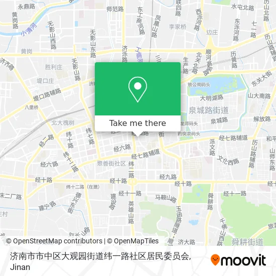 济南市市中区大观园街道纬一路社区居民委员会 map