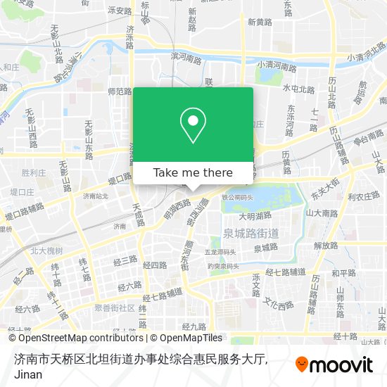 济南市天桥区北坦街道办事处综合惠民服务大厅 map