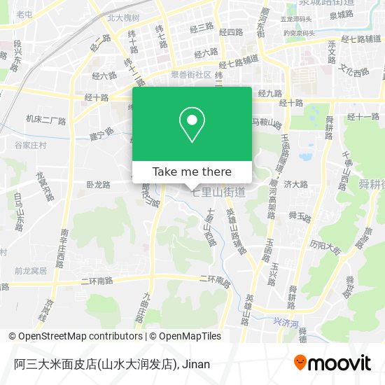阿三大米面皮店(山水大润发店) map