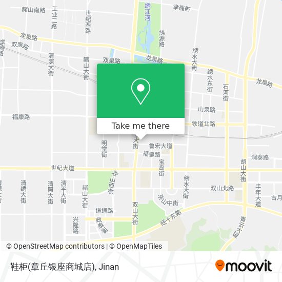 鞋柜(章丘银座商城店) map