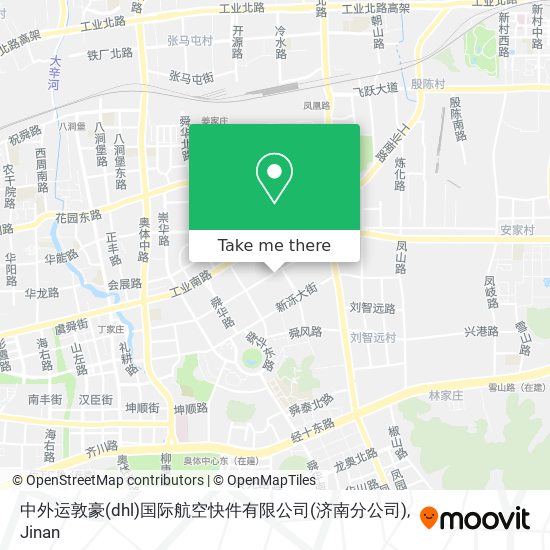 中外运敦豪(dhl)国际航空快件有限公司(济南分公司) map