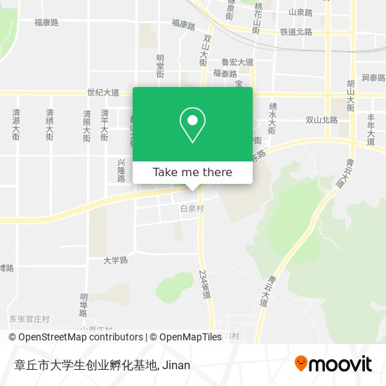 章丘市大学生创业孵化基地 map