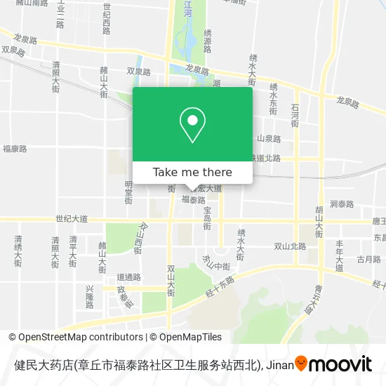 健民大药店(章丘市福泰路社区卫生服务站西北) map